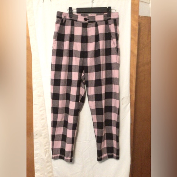 Wide Trousers Lazy Oaf Cat Pants LAZY OAF Pink And Black Checkered